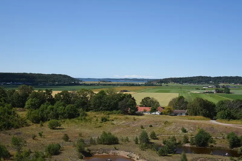 Utsikt från Fjärås Bräcka mot Kungsbackafjorden
